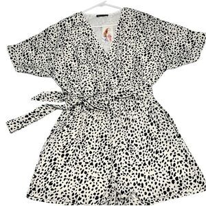 PRETTY GARDEN | black & white romper S NWT